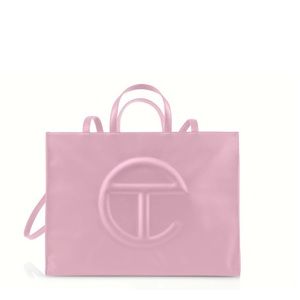 TELFAR LARGE PINK BUBBLEGUM SHOPPING BAG